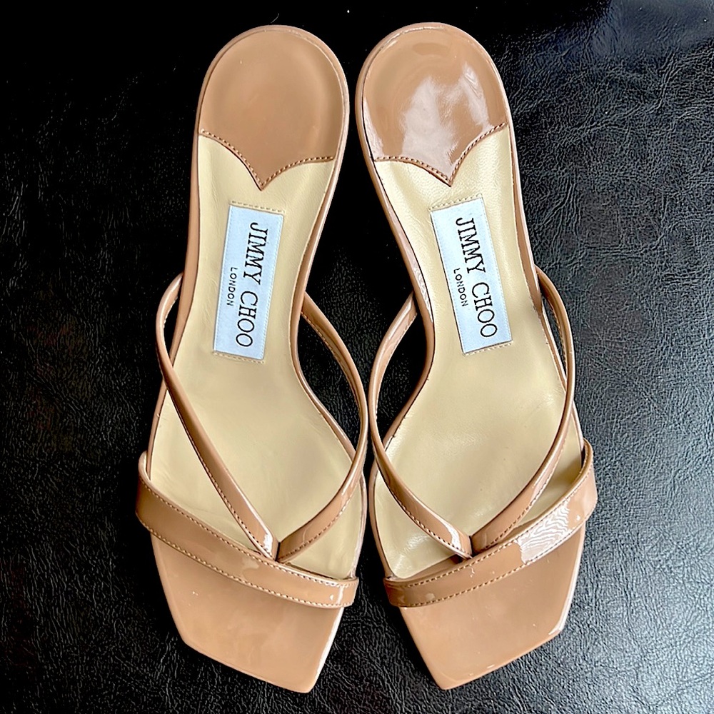 NWT Jimmy Choo MAELIE 70 patent leather sandals